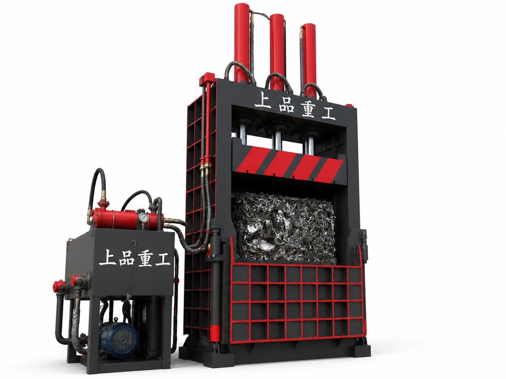 Compact Vertical Baler for Space Saving